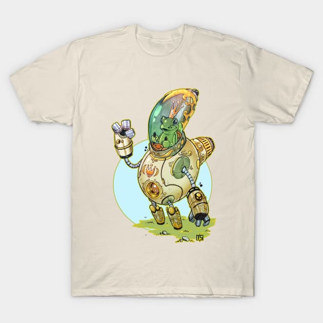 Enchanted frog king mecha T-Shirt by INKSPACE